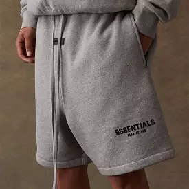 FEAR OF GOD Essentials Felt Logo Sweat Shorts Dark Oatmeal