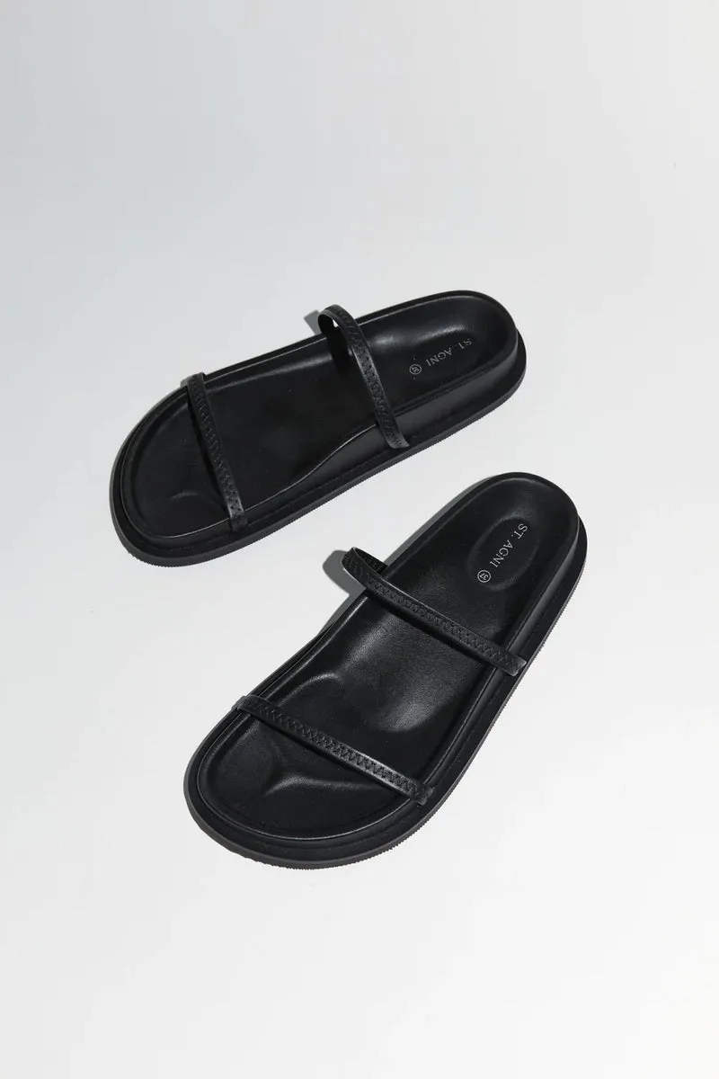 Fine Strap Slide - Black