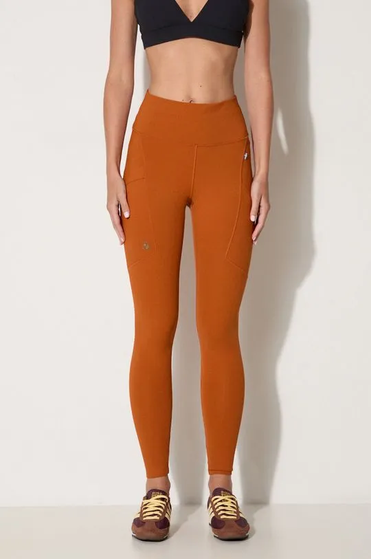 Fjallraven leggings Abisko Tights women's orange color