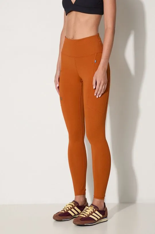 Fjallraven leggings Abisko Tights women's orange color