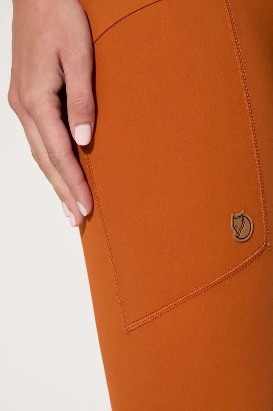 Fjallraven leggings Abisko Tights women's orange color