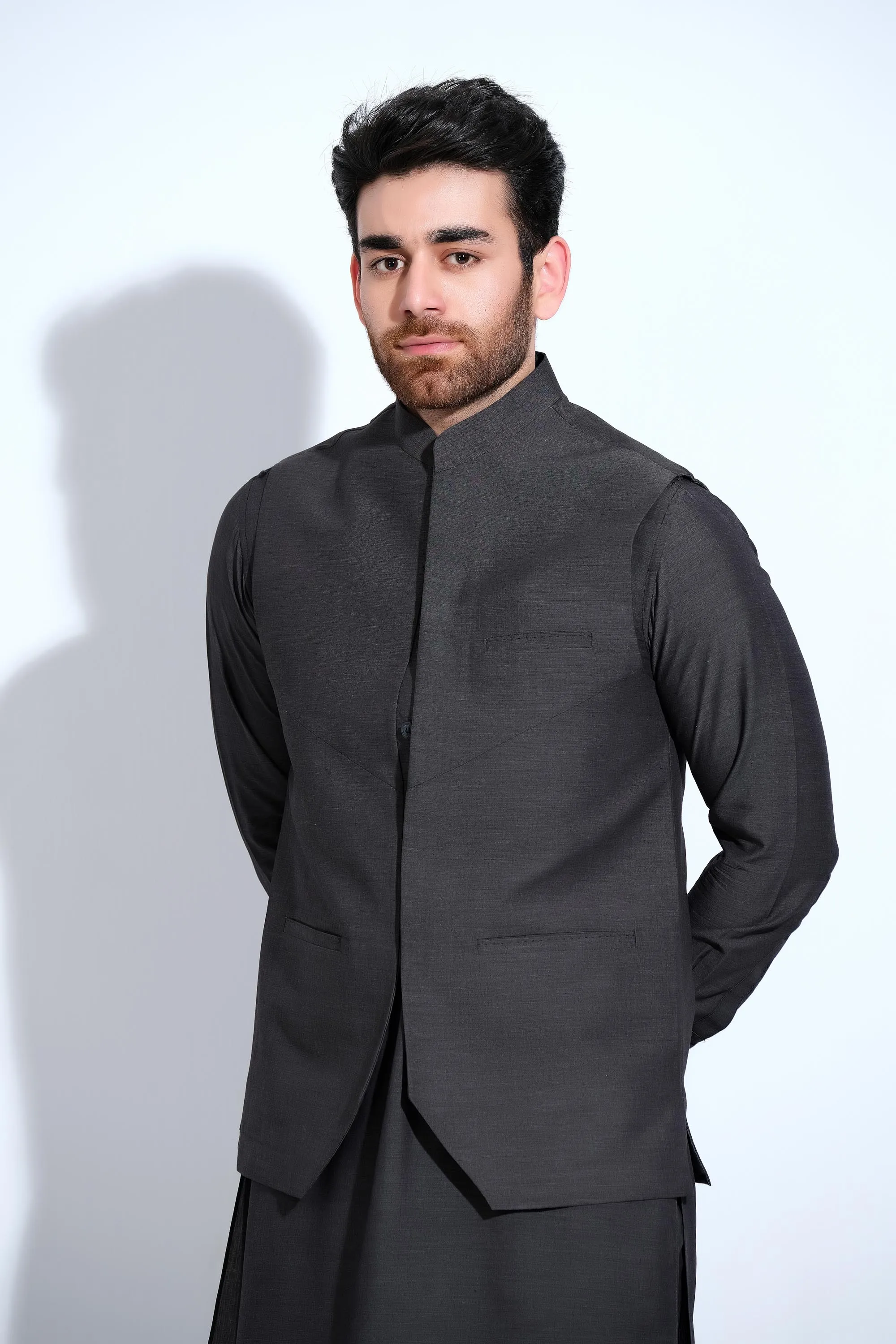 Gents Charcoal Waist Coat