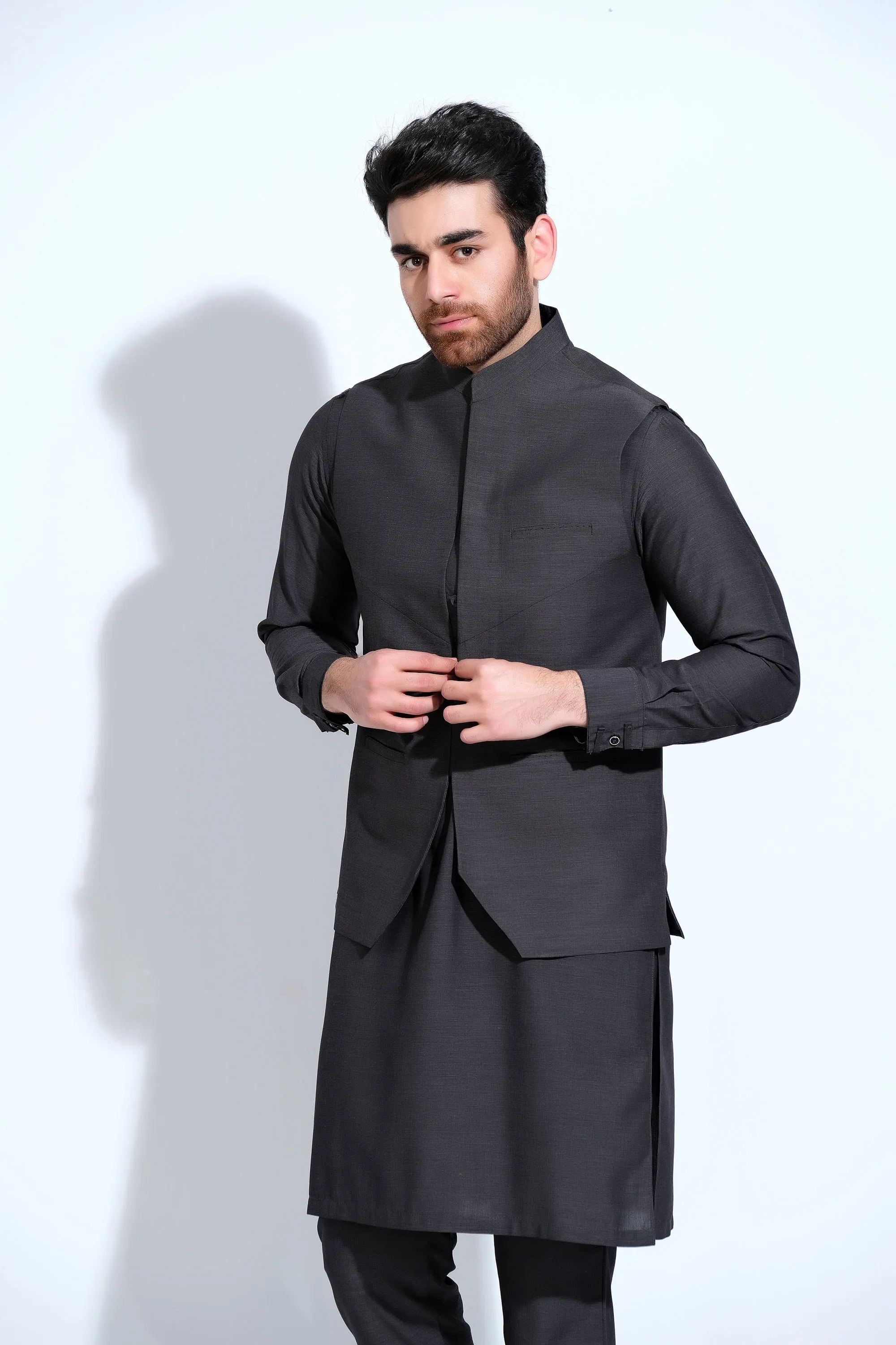 Gents Charcoal Waist Coat