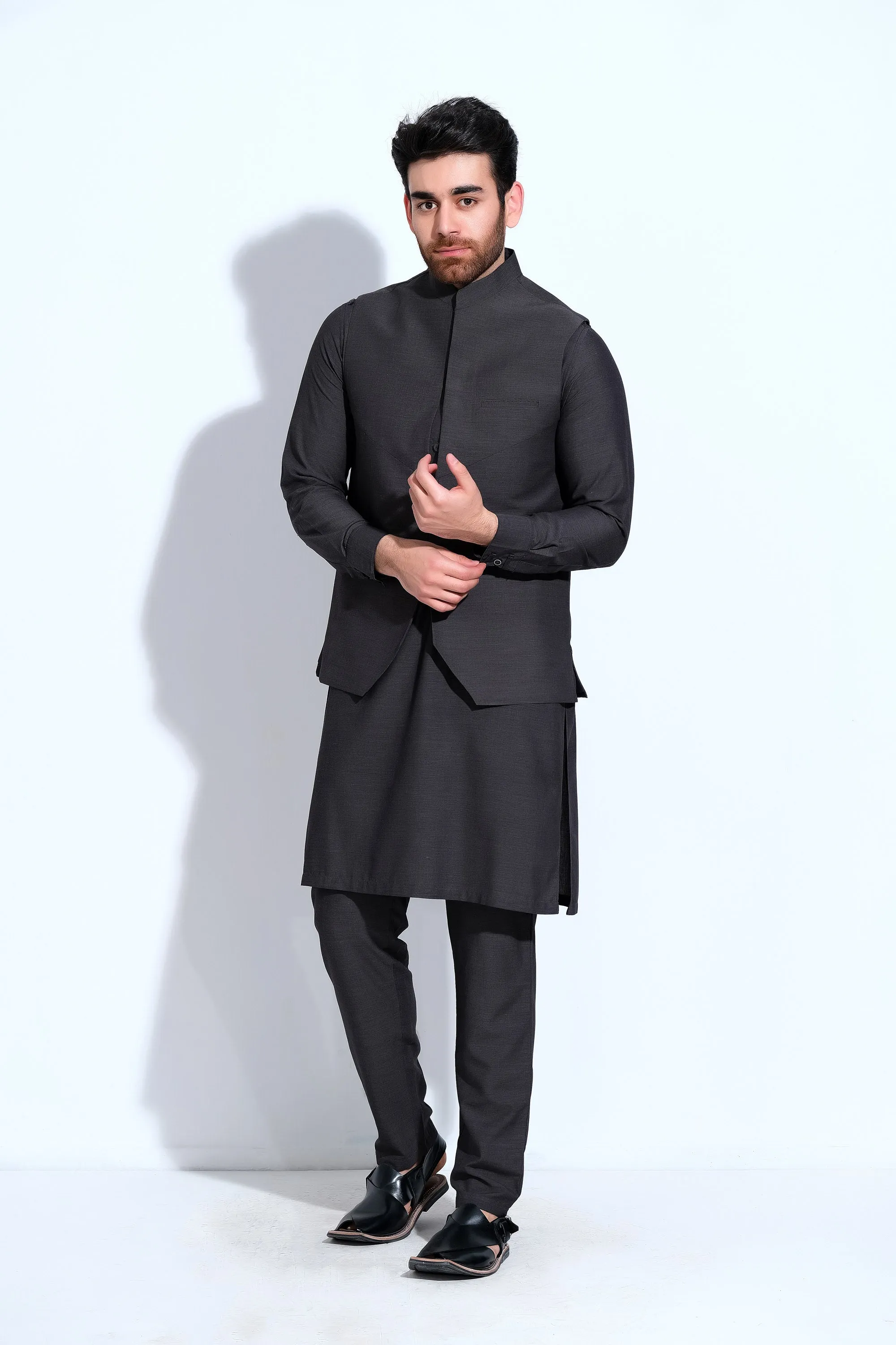 Gents Charcoal Waist Coat