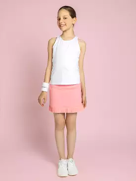 Girls Classic Tennis Pleated Skirt - Plumeria