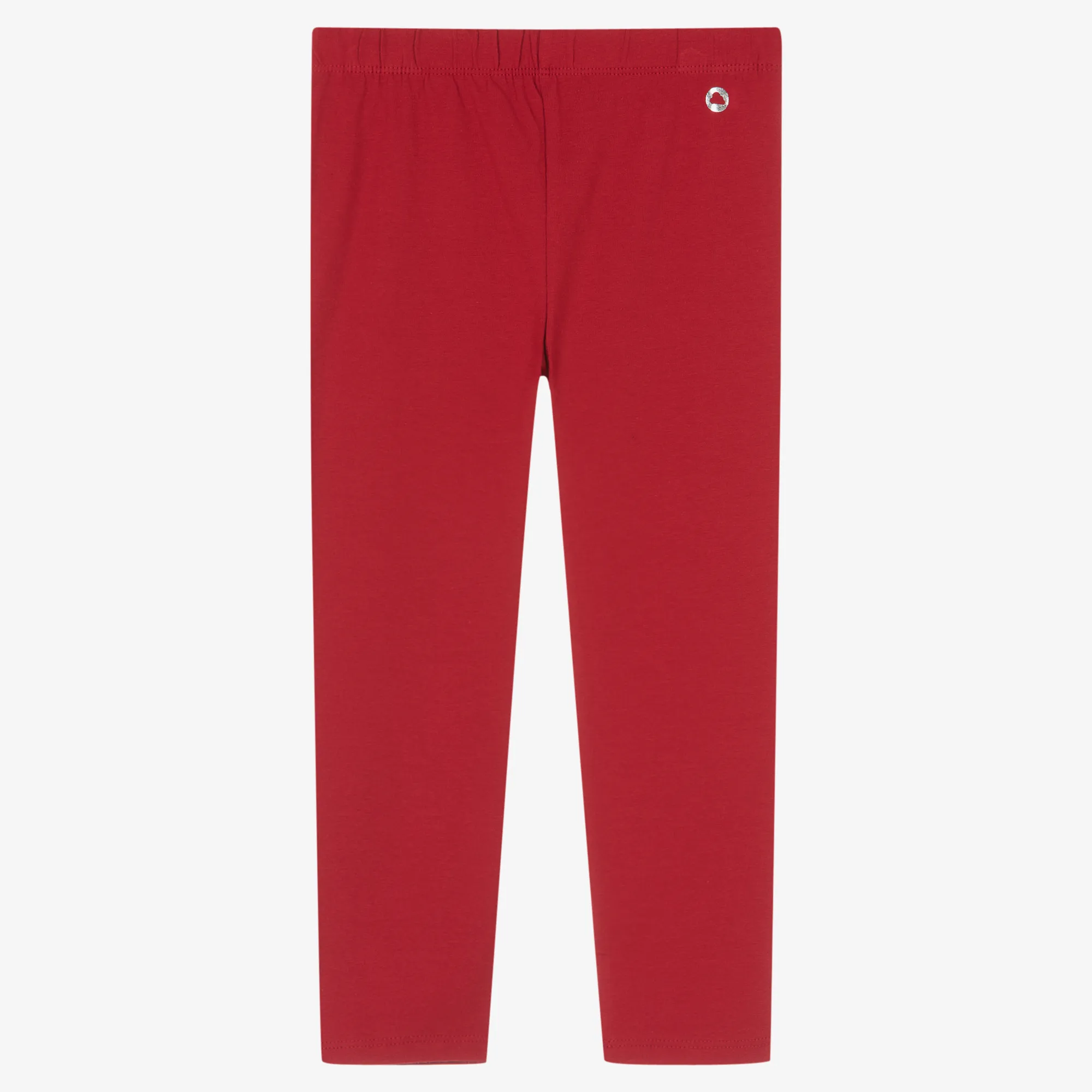 Girls Red Cotton Leggings