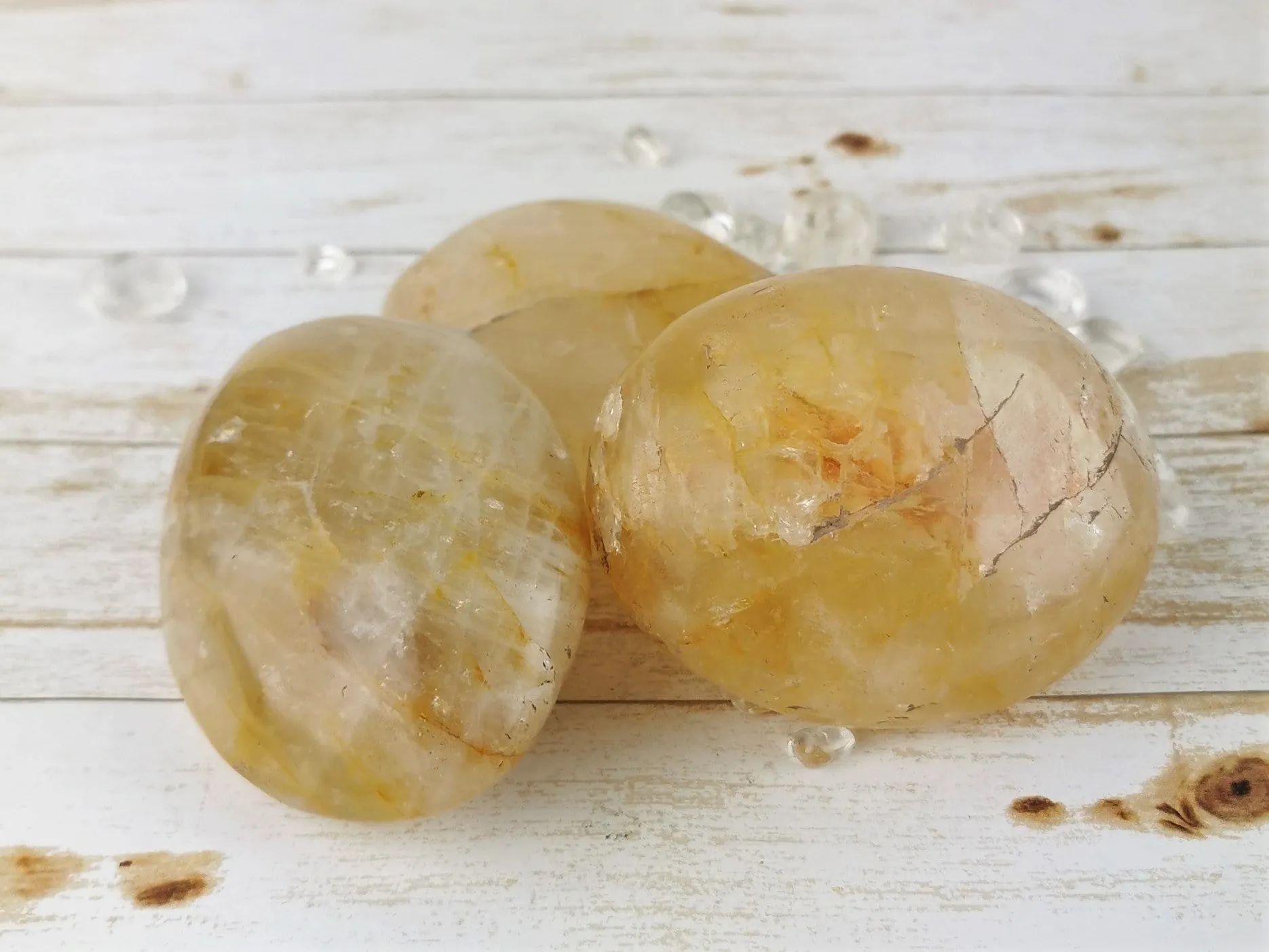 Golden Healer Quartz Palmstones