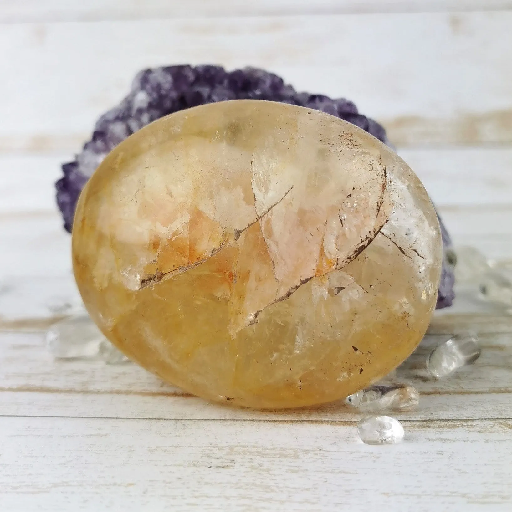 Golden Healer Quartz Palmstones