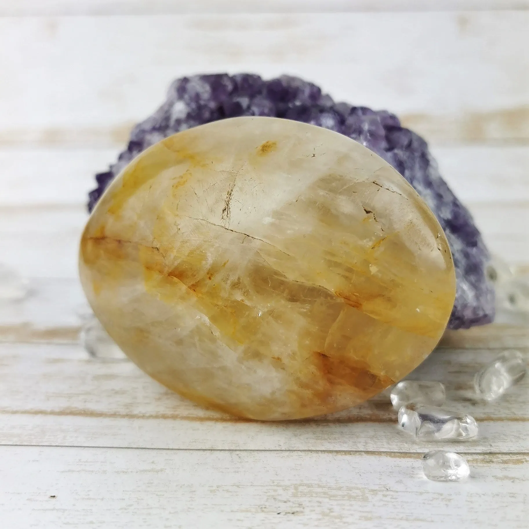 Golden Healer Quartz Palmstones