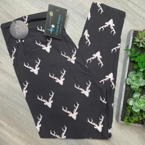 Gray Deer Buck Soft Leggings