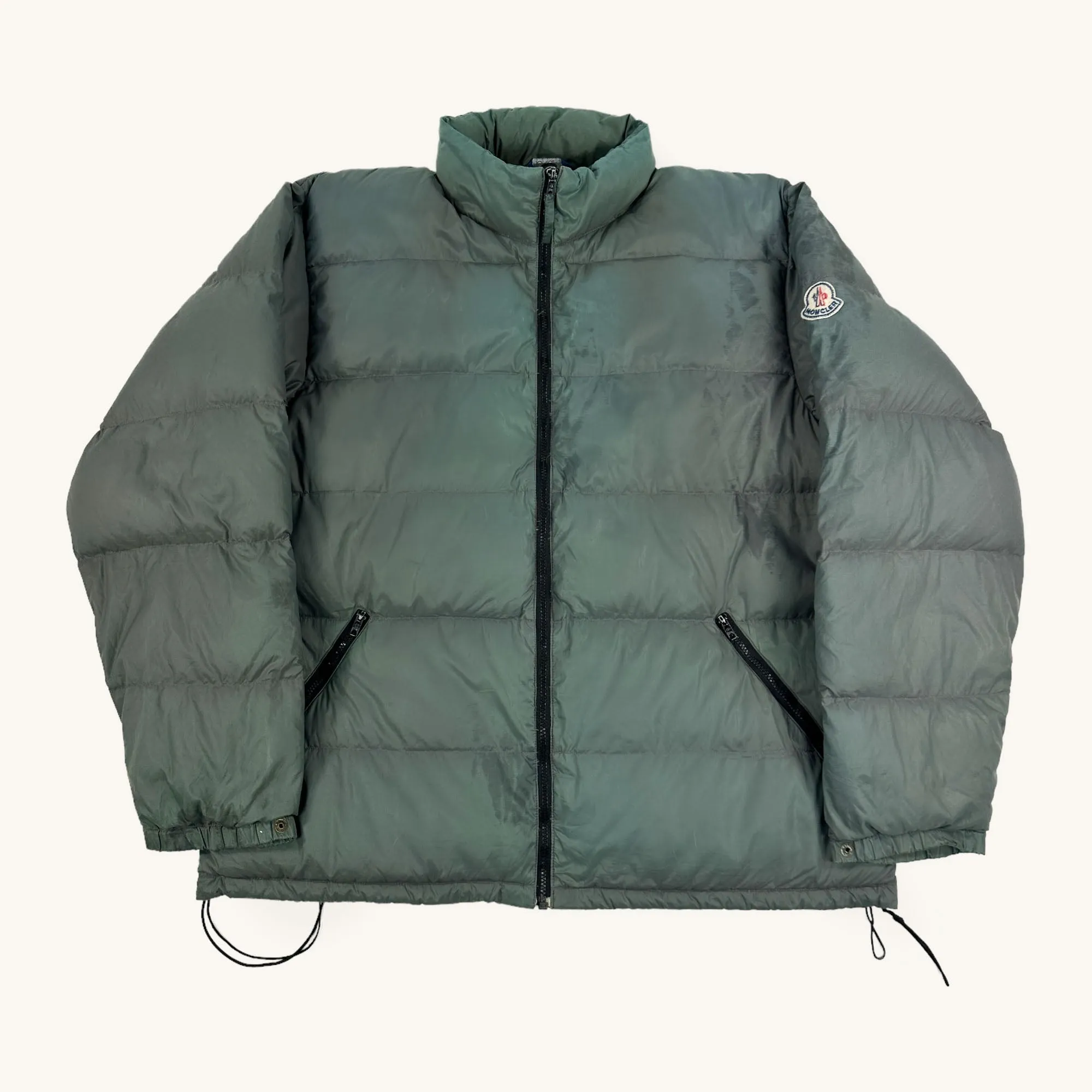 Grey Blue 90s Moncler Grenoble Puffer Jacket Coat (XXL)