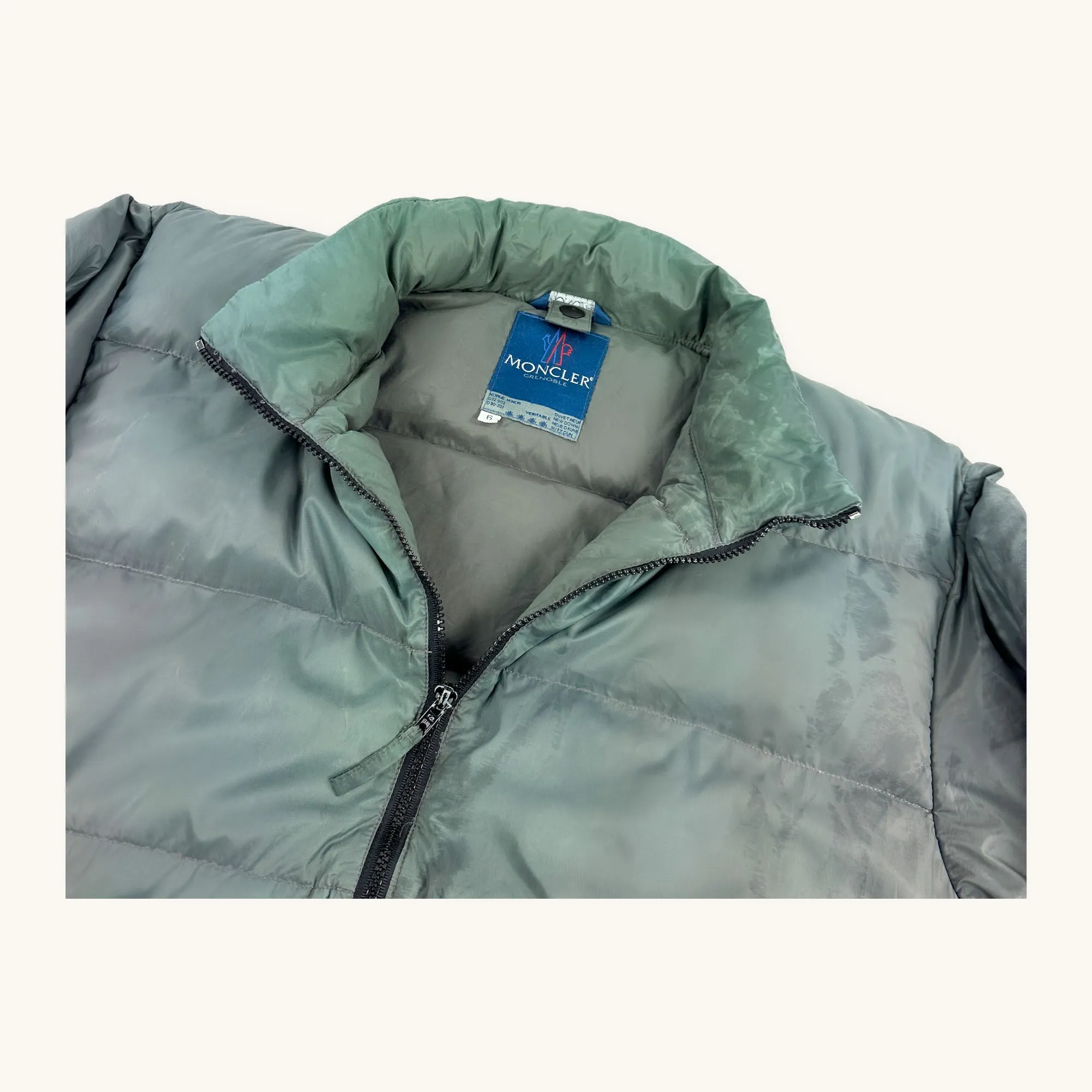 Grey Blue 90s Moncler Grenoble Puffer Jacket Coat (XXL)