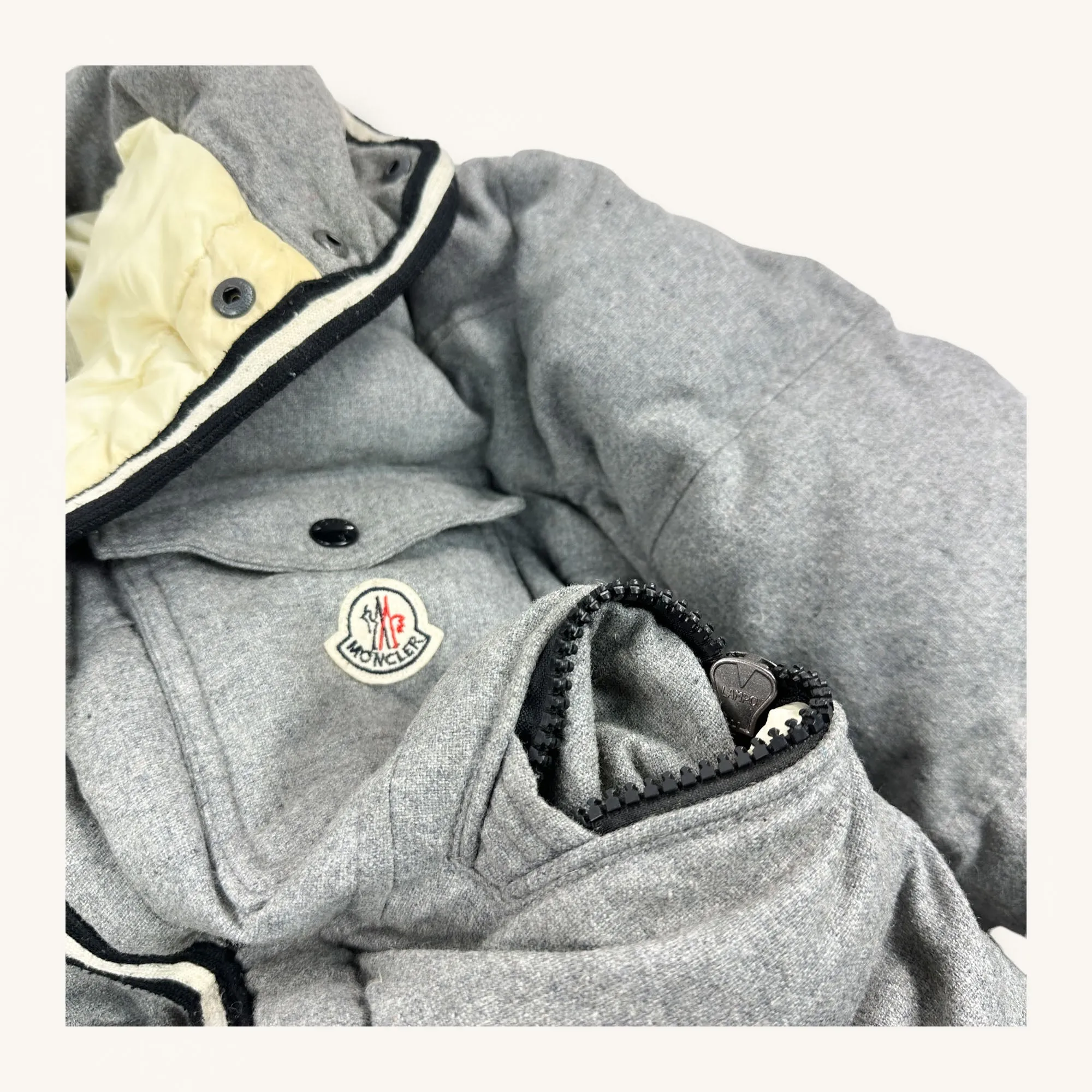 Grey Mid y2ks Moncler Puffer Jacket Coat (L)