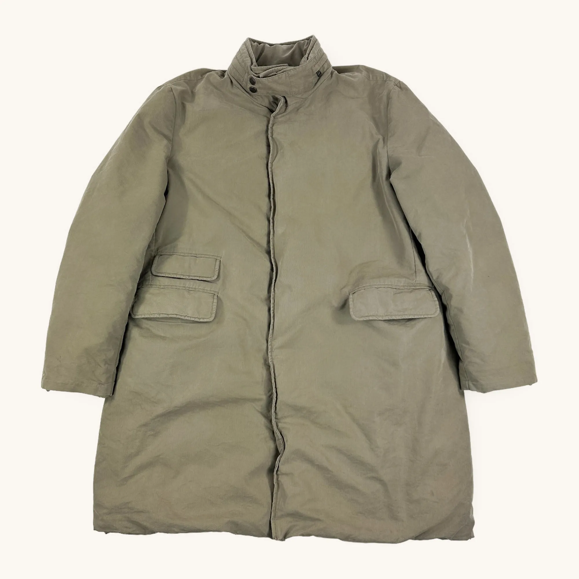 Grey Tan Early y2ks Moncler Puffer Jacket Coat (XL)