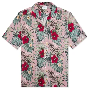 Hawaiian Logo Rayon Shirt - Mauve/Multi