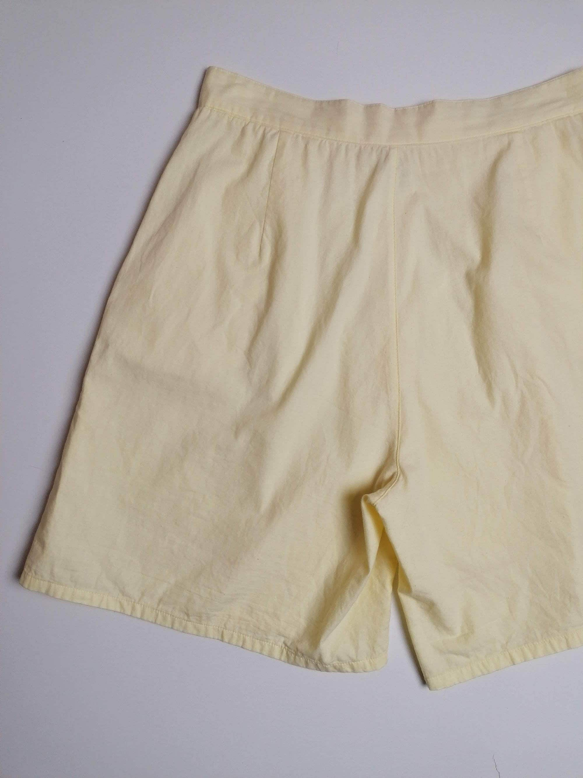 High Waist Retro Cotton Shorts - size XS-S / 40