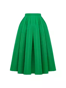 high-waisted full skirt