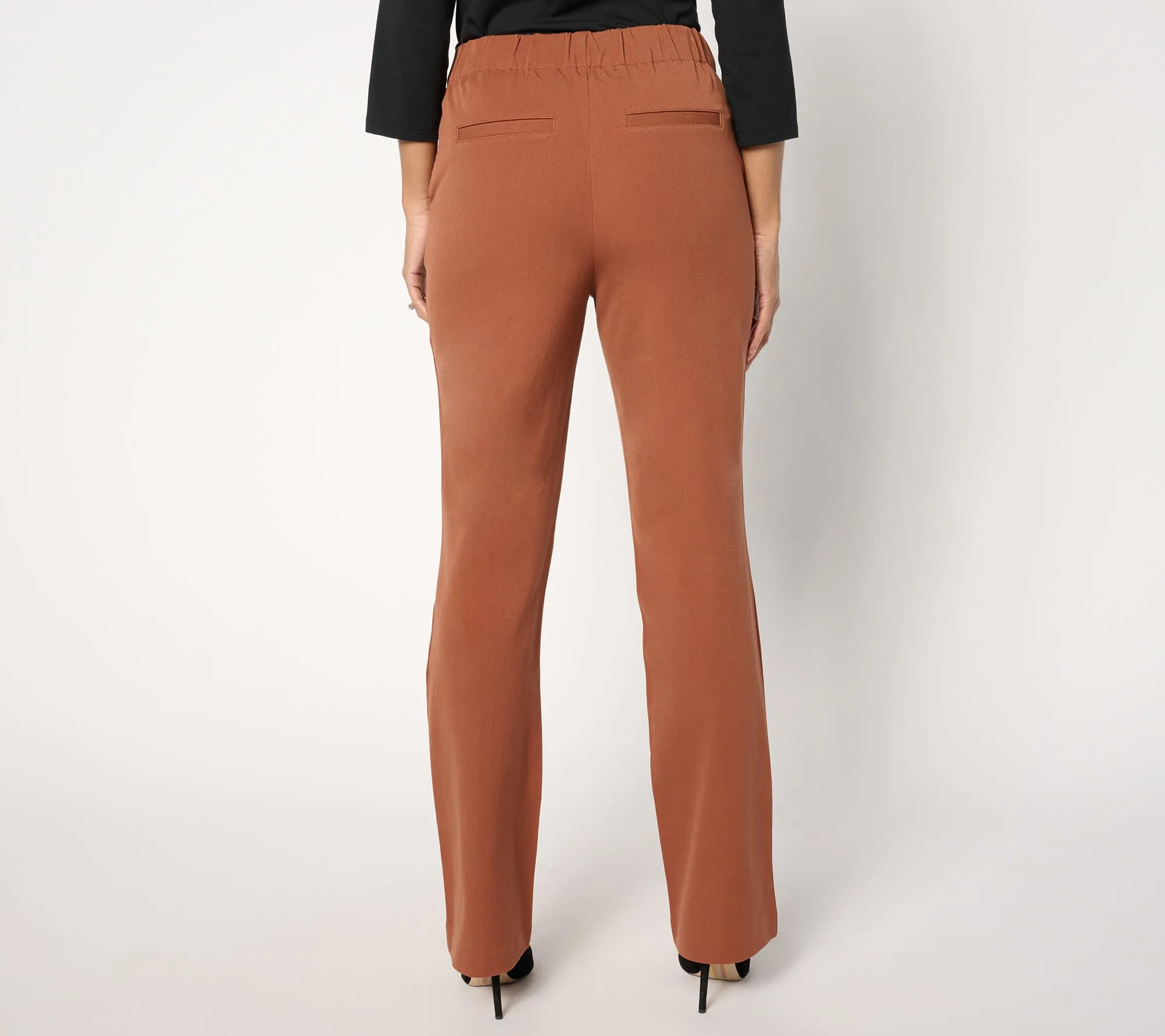 Isaac Mizrahi Live! Regular 24/7 Stretch Bootcut Pants w/ Buttons