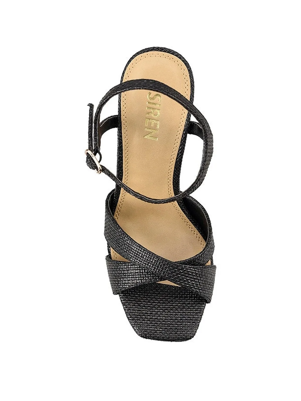 Jamie Platform Sandals - Black Raffia