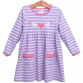 Jellybean - Heart Banner Applique Pocket Dress