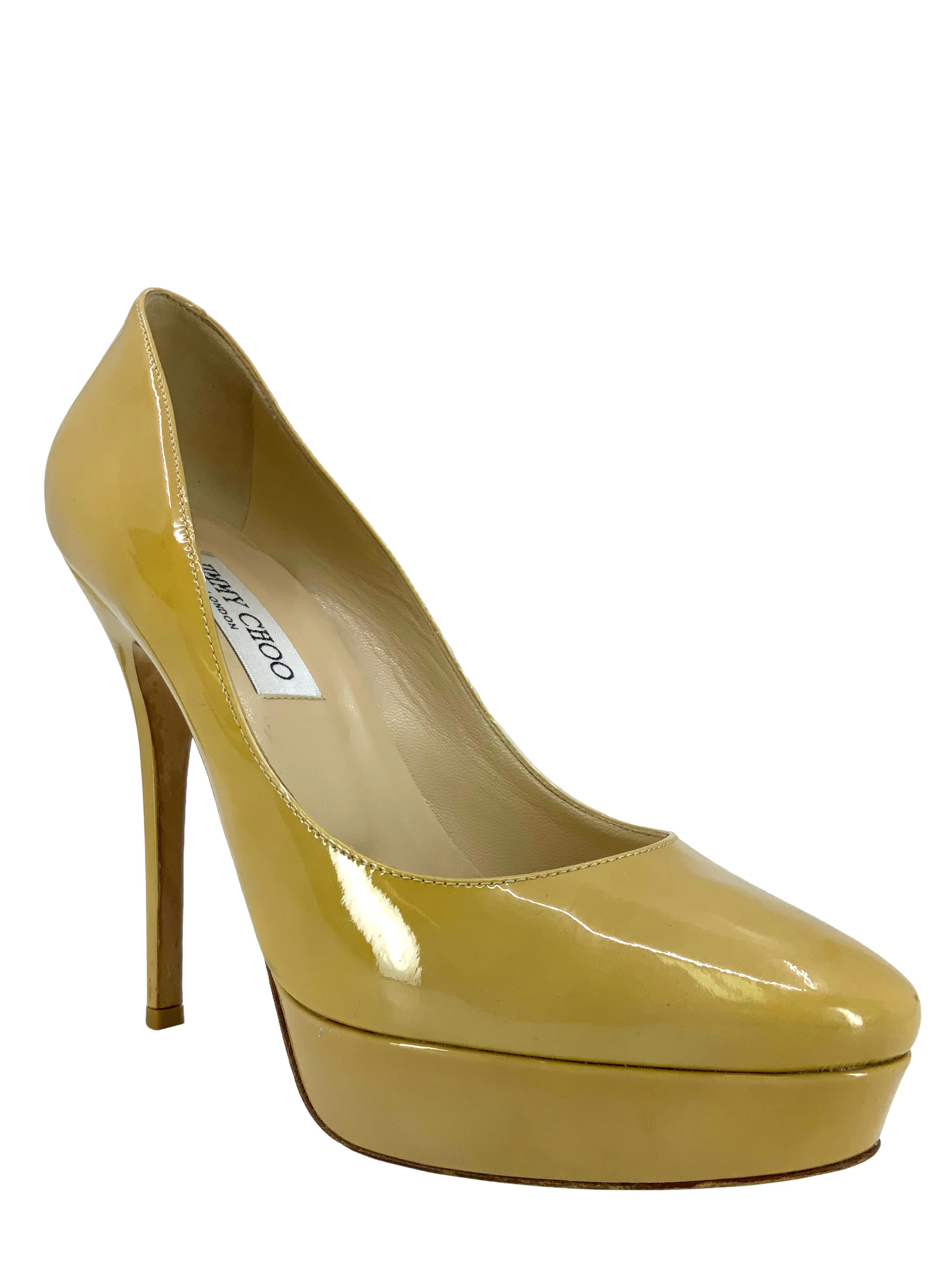 Jimmy Choo Patent Leather Alex Platform Pumps Size 7.5