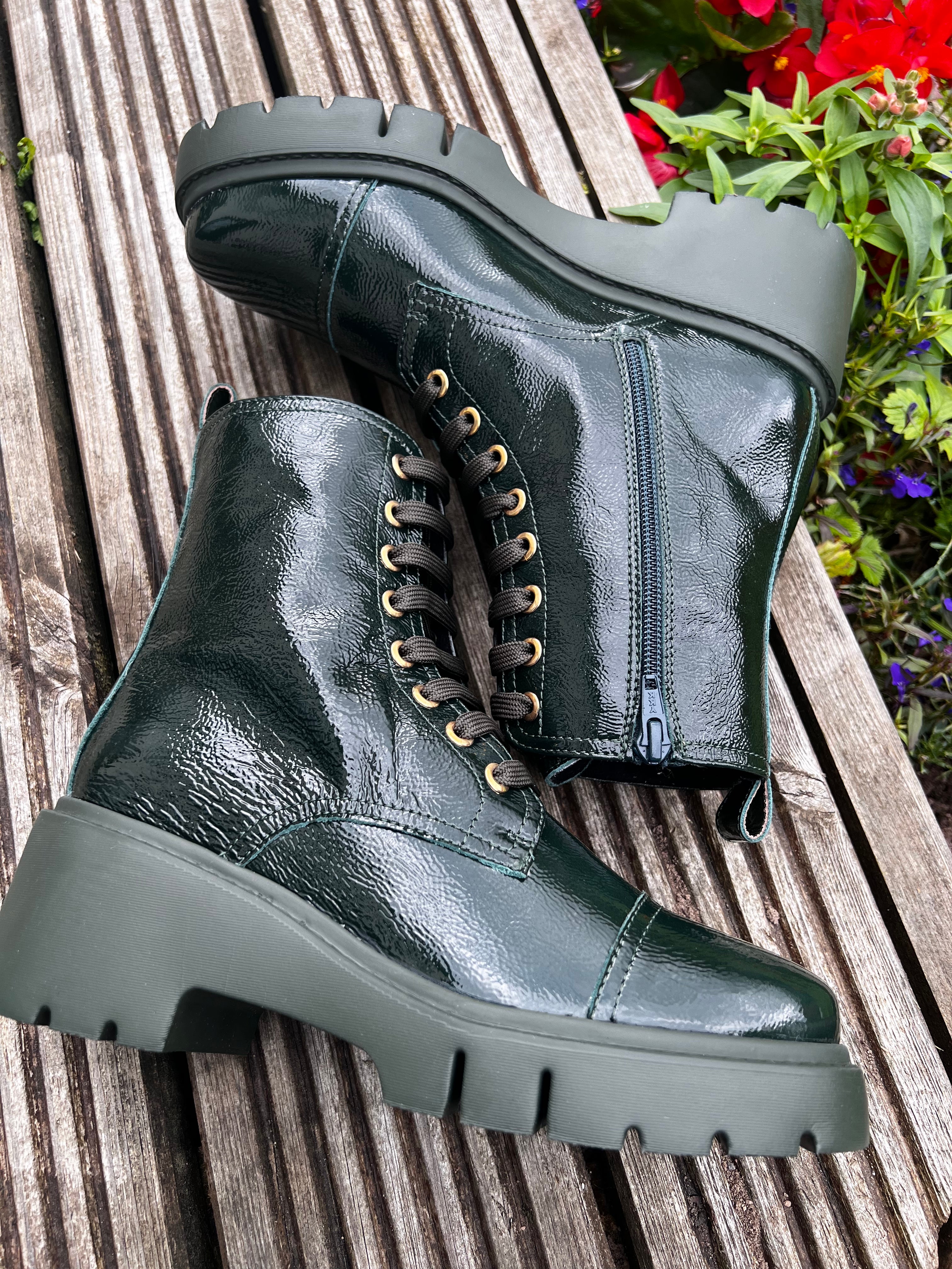 Juliet Biker Boots, Verde