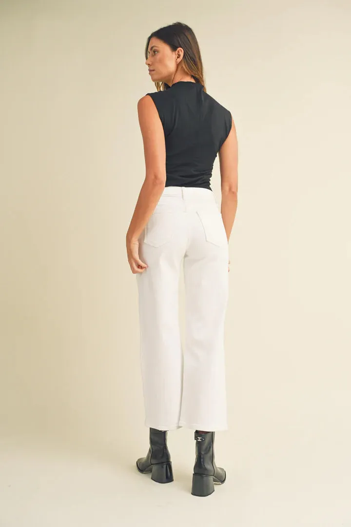 Just Black High Rise Wide Leg Pants