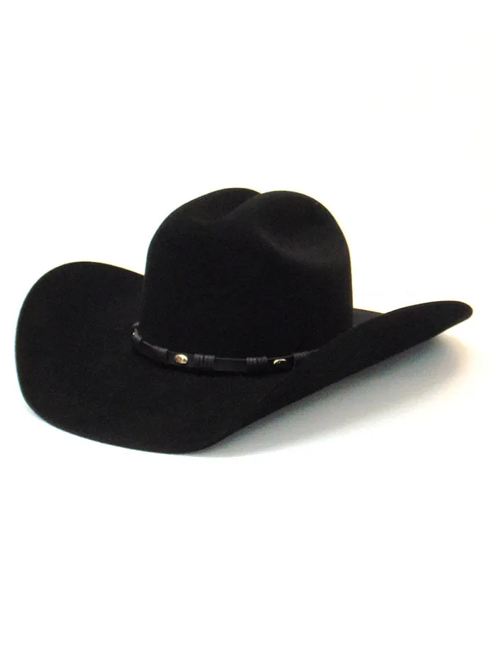 Justin JF0657TOWN-BLK 6X Townes Western Felt Hat Black