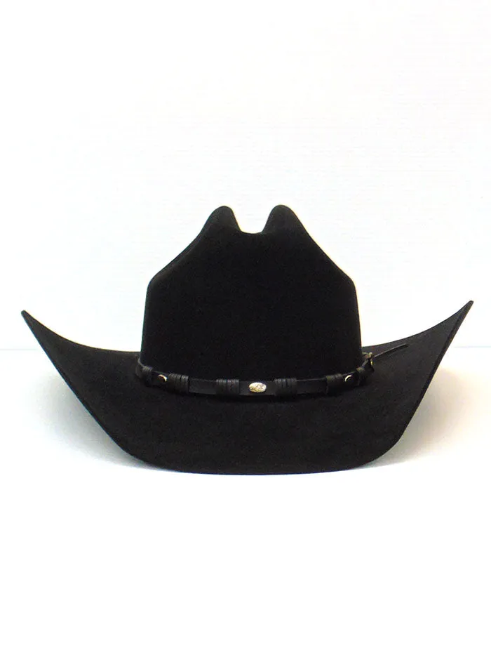 Justin JF0657TOWN-BLK 6X Townes Western Felt Hat Black