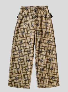 Kapital Folk domino pattern fleece easy straight pants