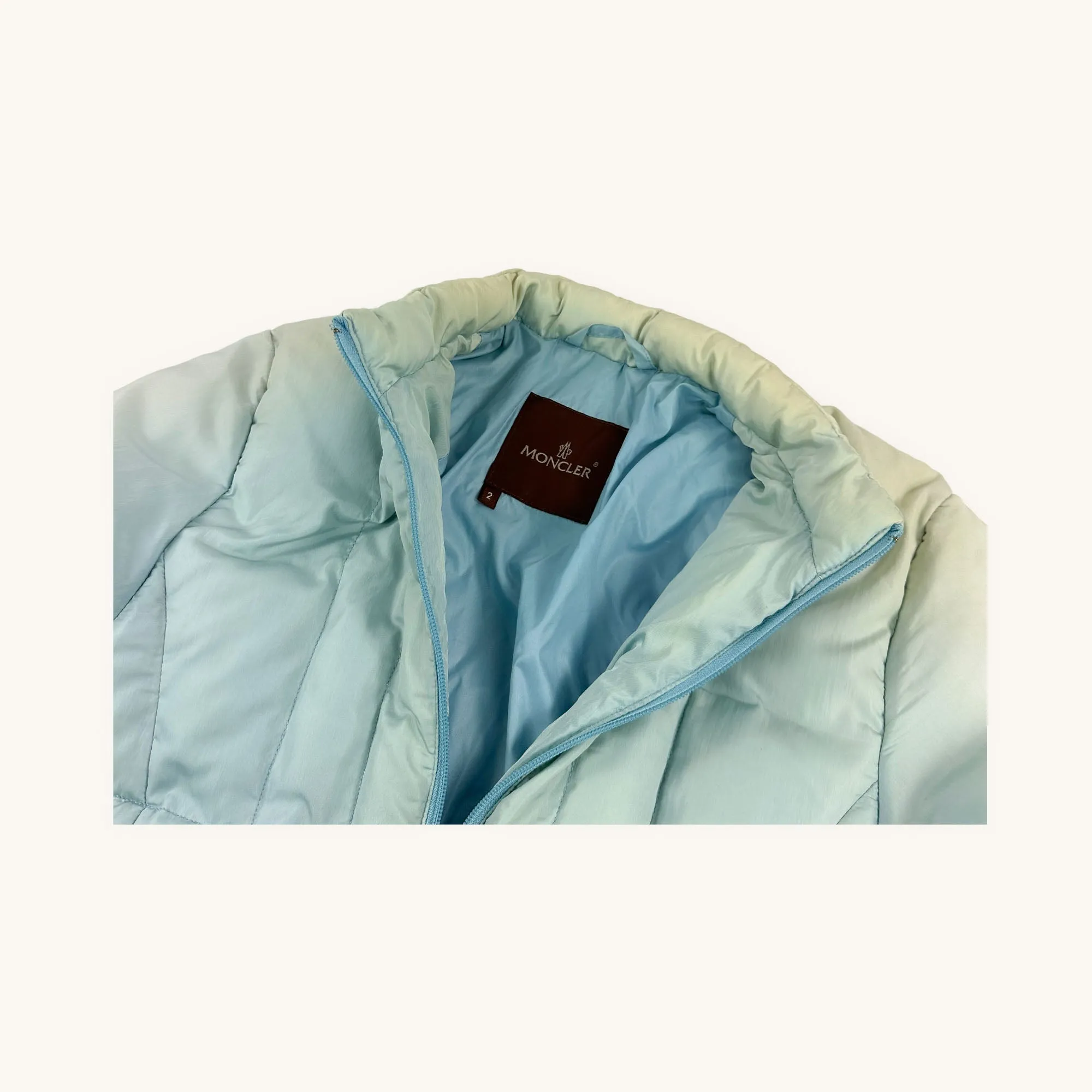 Light Blue y2ks Moncler Puffer Jacket Coat (M)