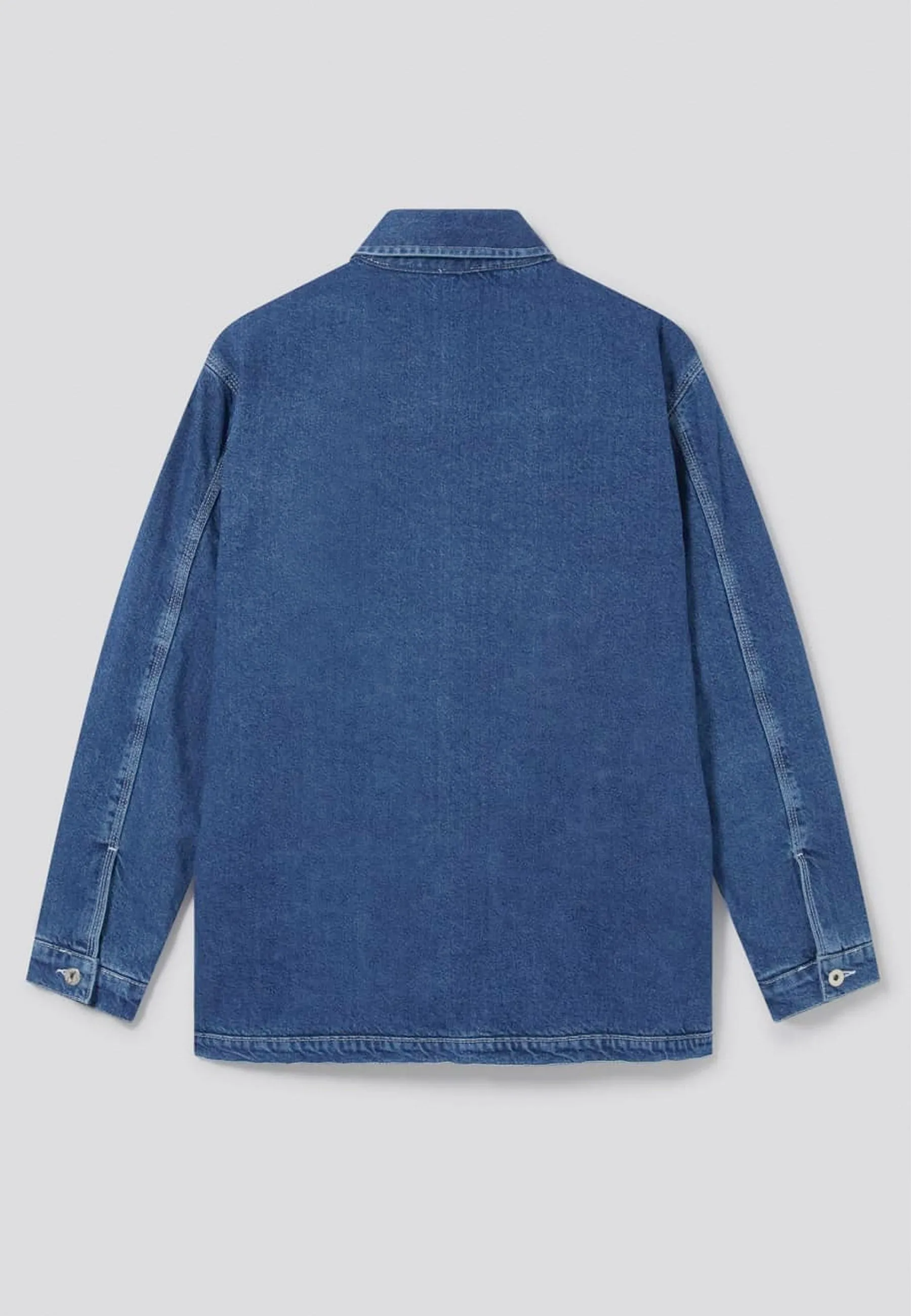 Lined Barn Coat - stone denim