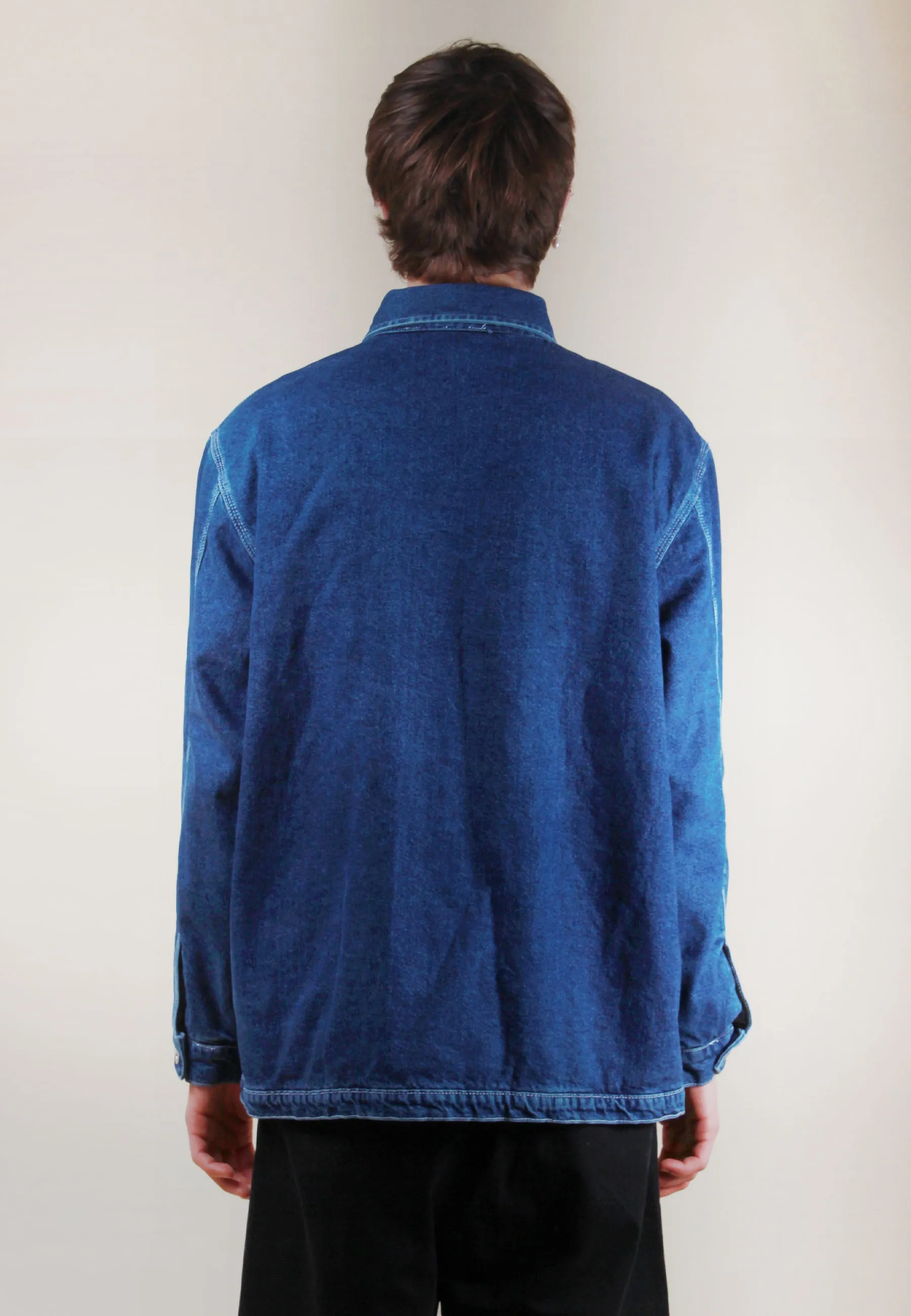 Lined Barn Coat - stone denim