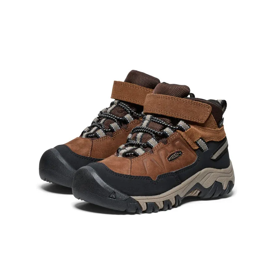 Little Kid's Keen Targhee IV Waterproof Hiking Boot Color: Bison/Brindle