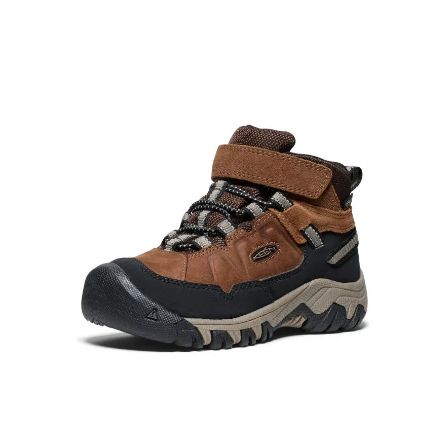 Little Kid's Keen Targhee IV Waterproof Hiking Boot Color: Bison/Brindle