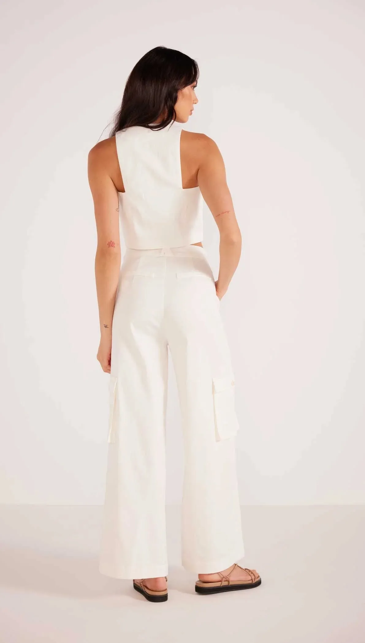 Lottie Halter Neck Vest White