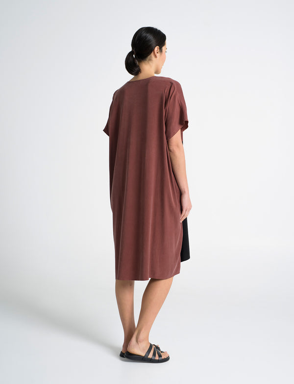 Lounge The Label - Faro Dress - Rust/black