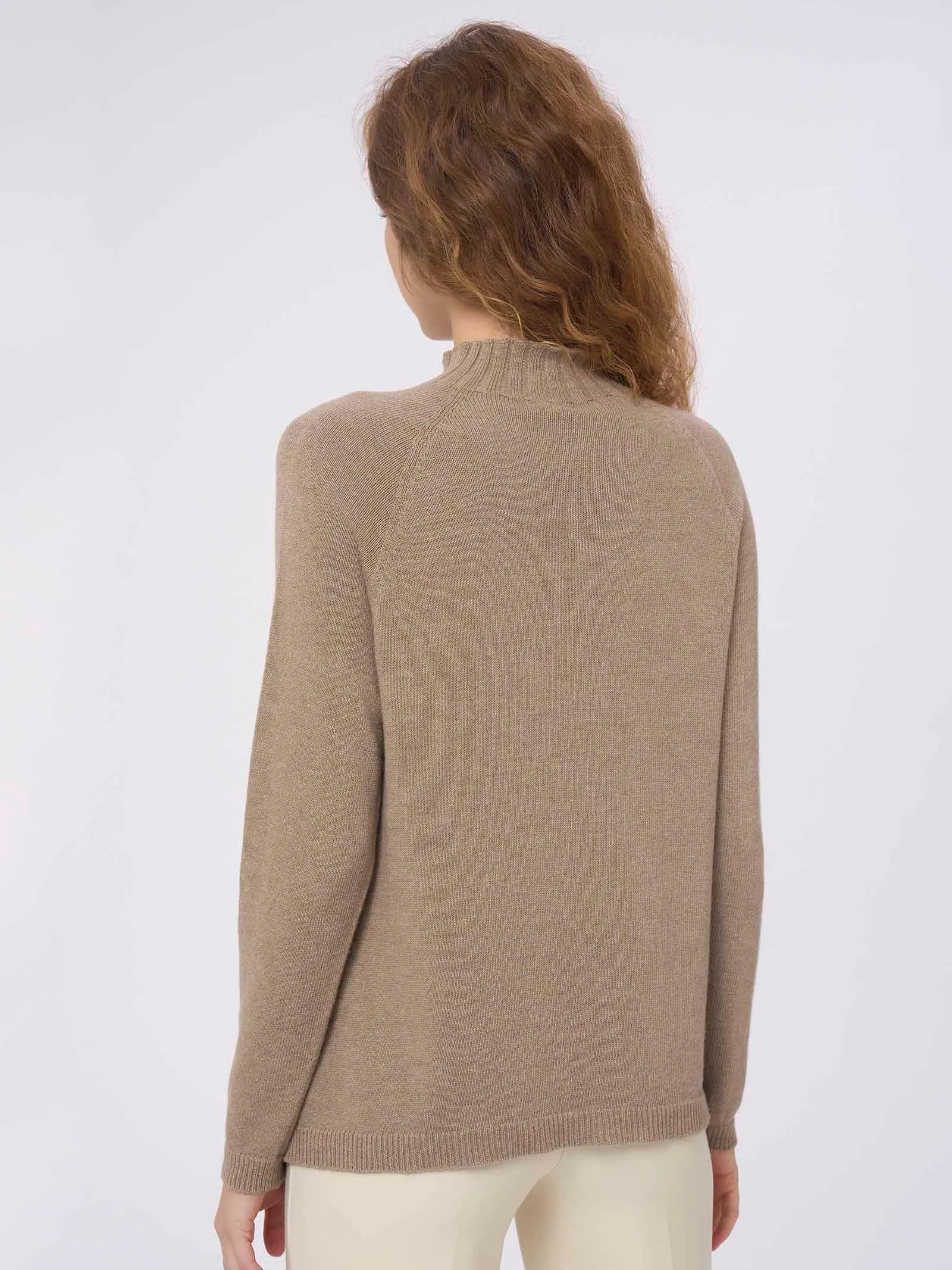 Lupetto in Cashmere Blend - Champignon