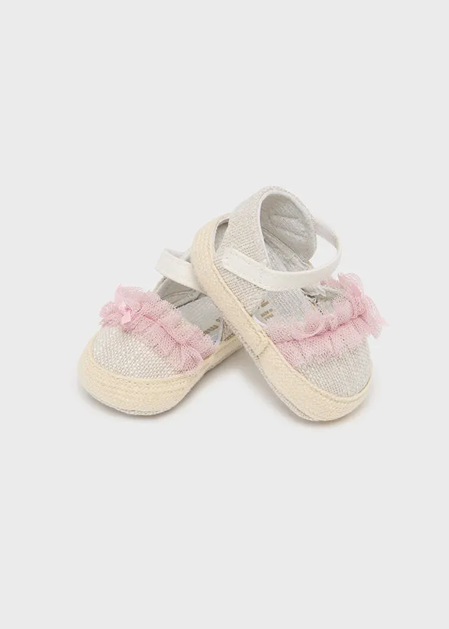 Mayoral Espadrilles for newborn girl - Linen