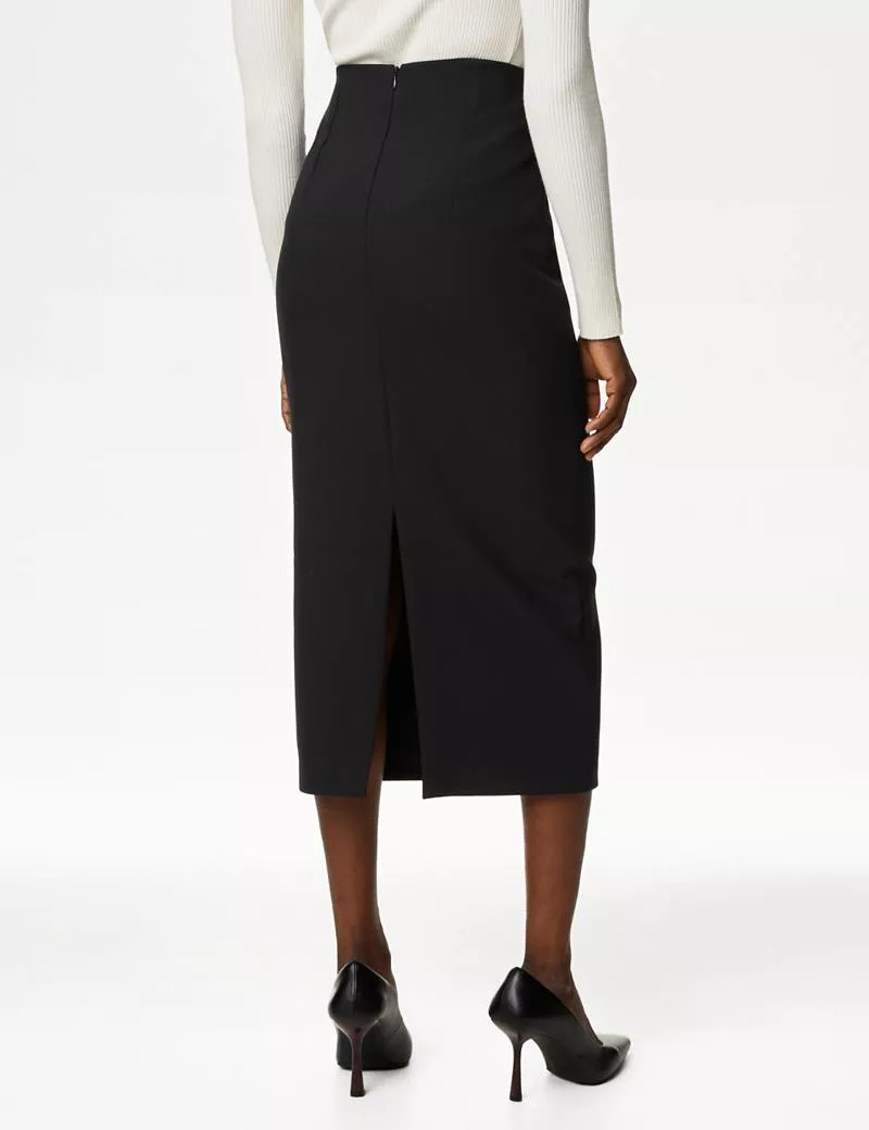 Midaxi Column Skirt