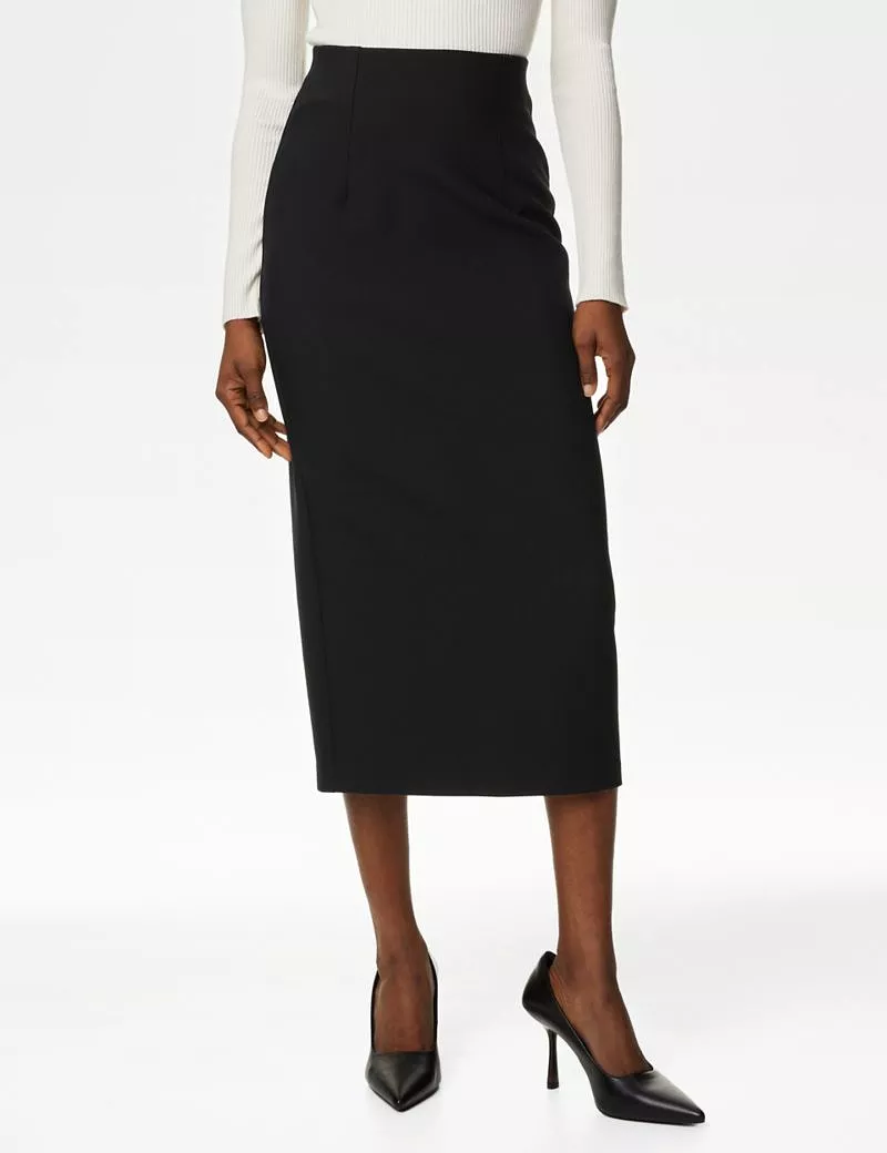 Midaxi Column Skirt