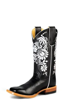 Miss Macie Bean Kids Girls Dylan Black Water Leather Fashion Boots 4Y M