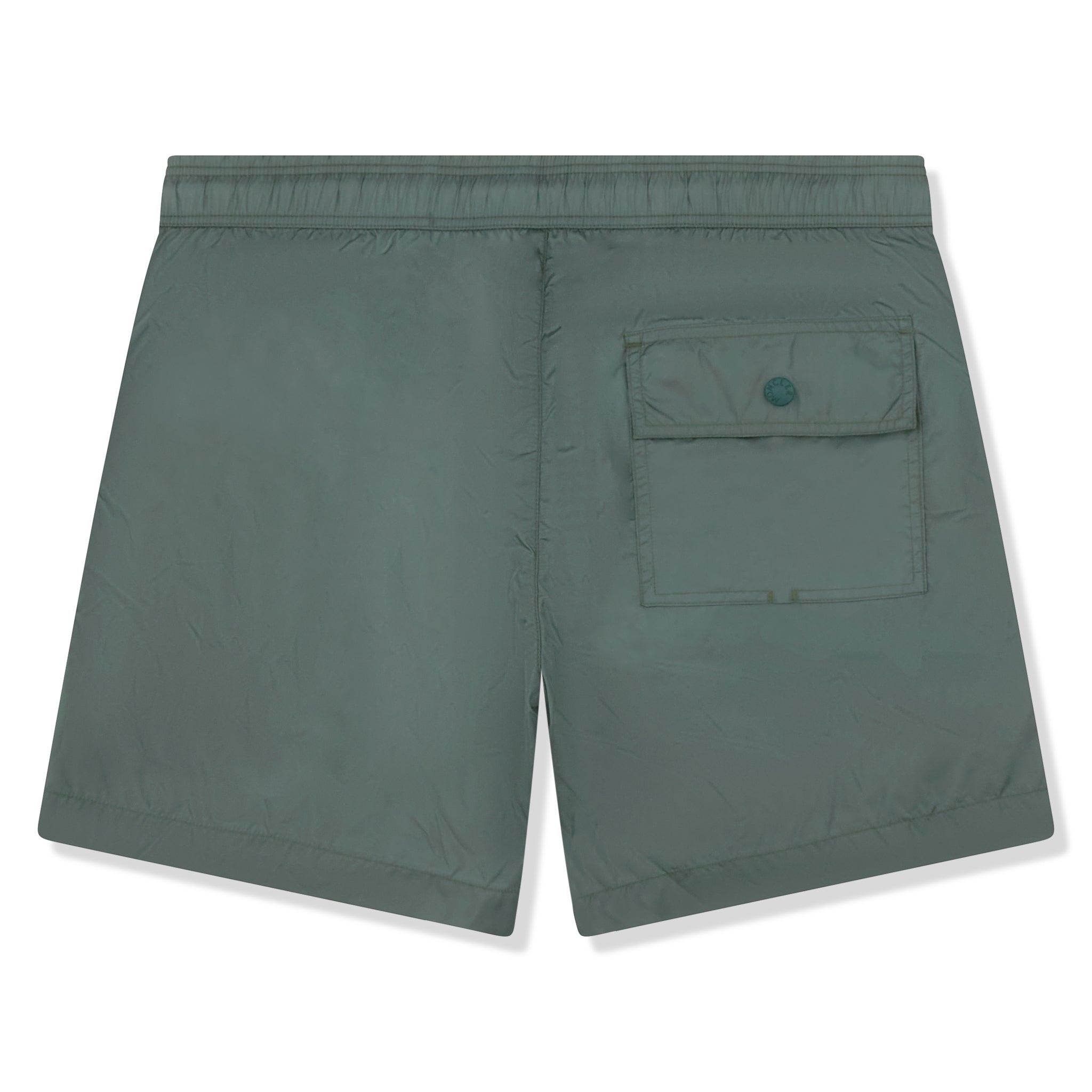 Moncler Logo Patch Green Swim Shorts