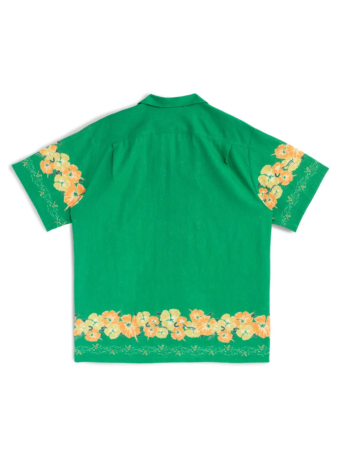 Moss Ornate Bloom Camp Shirt - Green