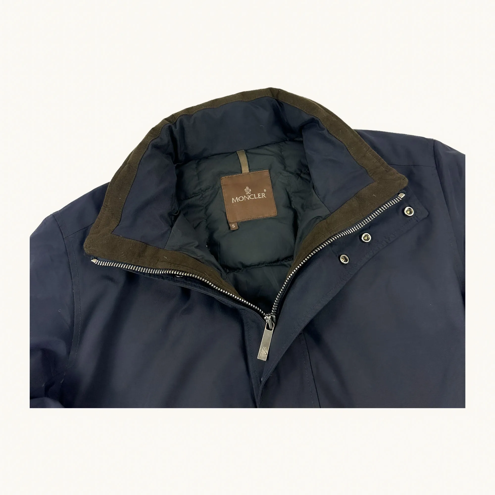 Navy Blue Early y2ks Moncler Puffer Jacket Coat (XL)