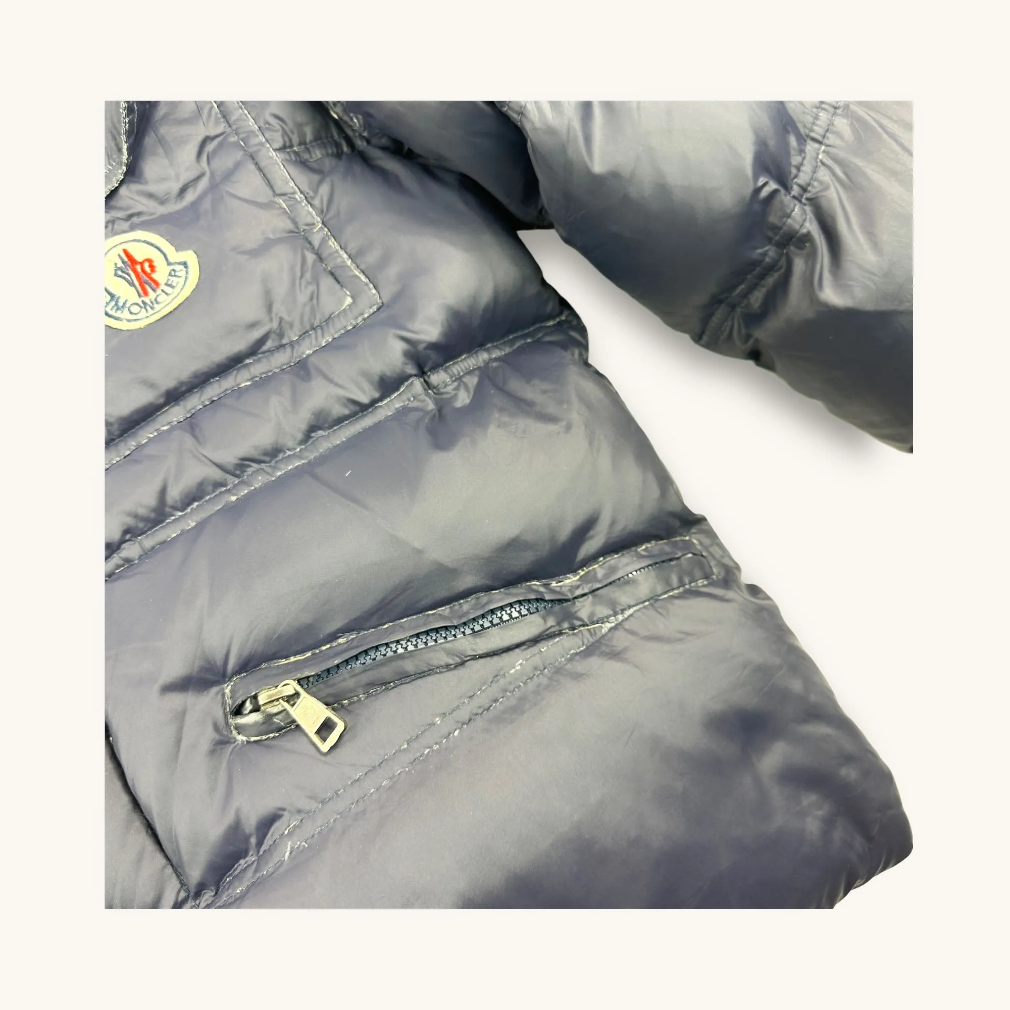 Navy Blue y2ks Moncler Puffer Jacket Coat (M)