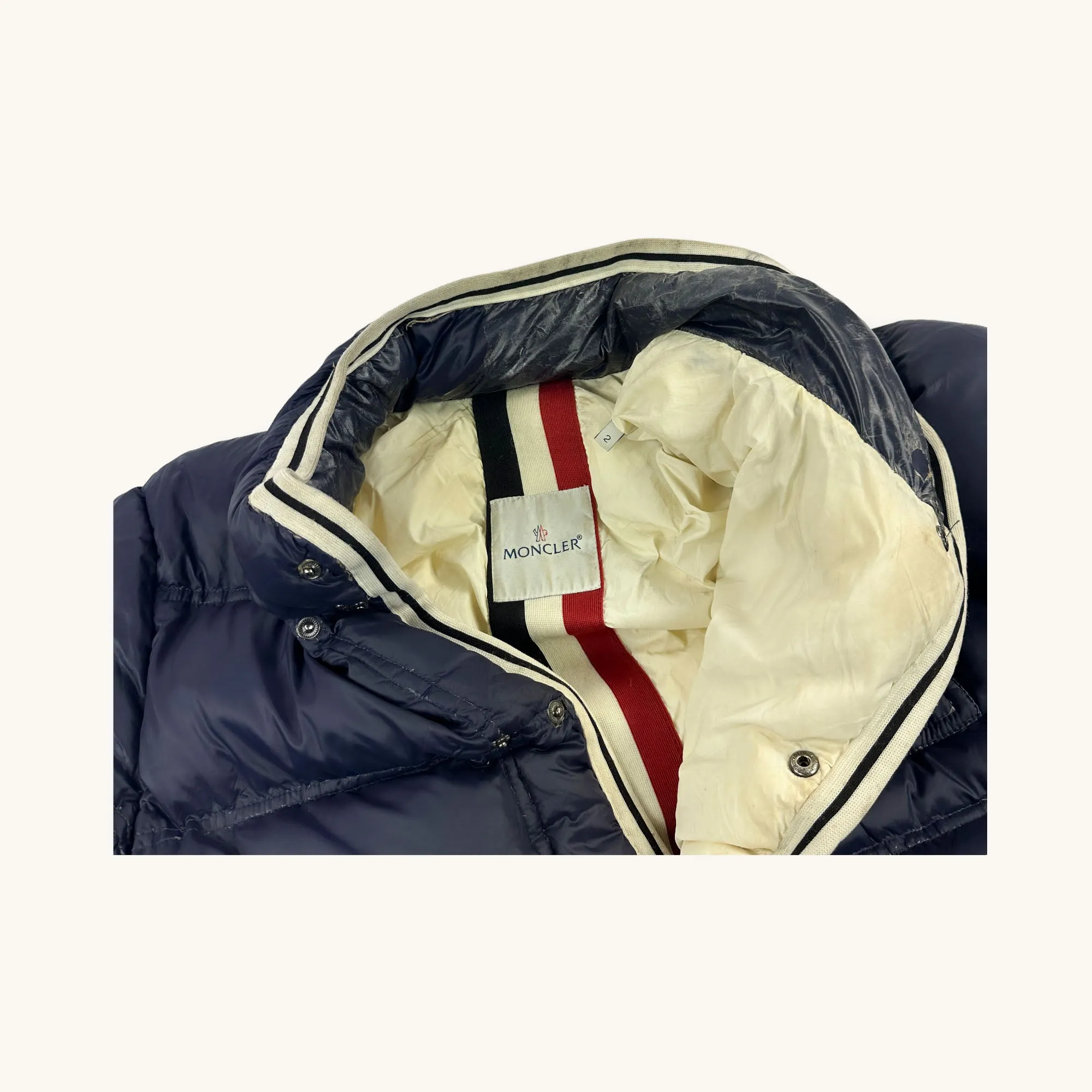 Navy Blue y2ks Moncler Puffer Jacket Coat (M)