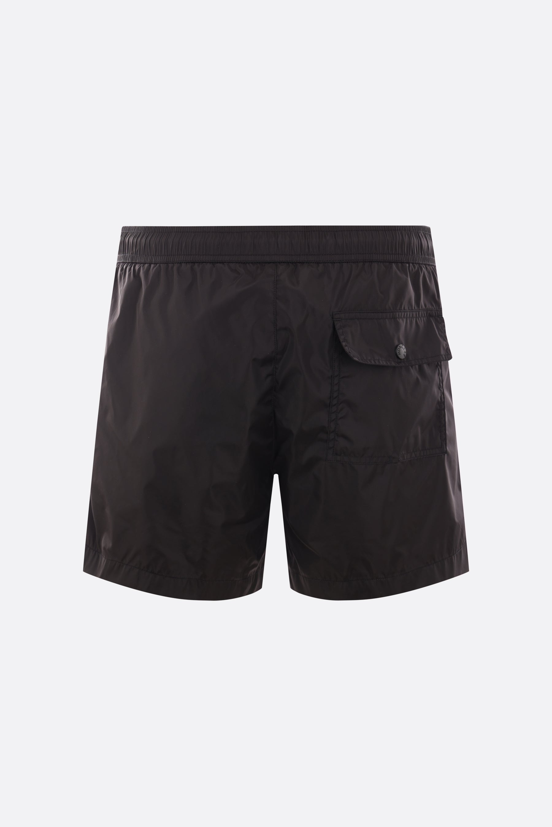 nylon swim shorts with logo patch