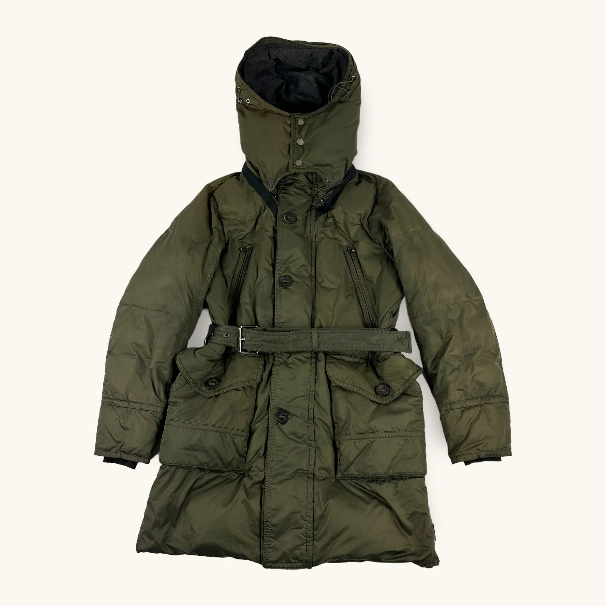 Olive Green Late 90s Moncler Puffer Jacket Coat (S)