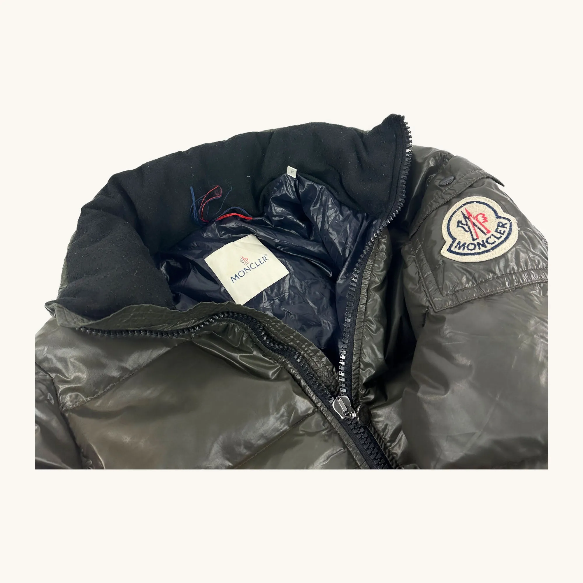 Olive Green y2ks Moncler Puffer Jacket Coat (M)